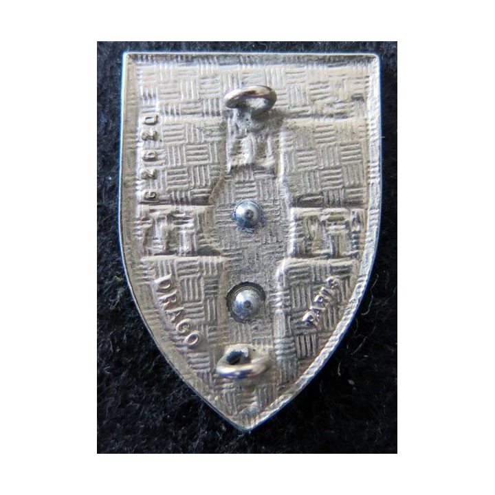 46° RI : Insigne métallique du 46° régiment d'infanterie de fabrication Drago Paris G. 2620 en relief