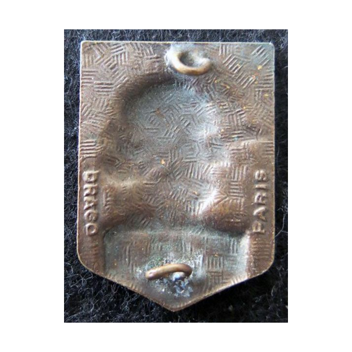 46° RI : Insigne métallique du 46° régiment d'infanterie de fabrication Drago Paris quartiers rouges