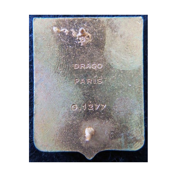 47° RI : Insigne métallique du 47° régiment d'infanterie Drago Paris G. 1277 en émail