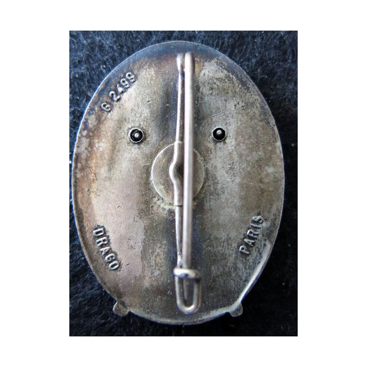 50° RI : Insigne métallique du 50° régiment d'infanterie divisionnaire de fabrication Drago Paris G. 2499 émail