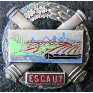 54° RIF SF ESCAUT : 54° régiment d'infanterie de forteresse Secteur fortifié de l'Escaut en émail