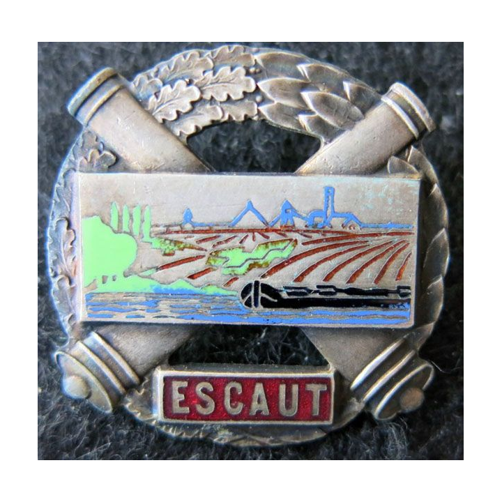 54° RIF SF ESCAUT : 54° régiment d'infanterie de forteresse Secteur fortifié de l'Escaut en émail