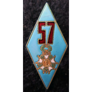 57° RI : insigne du 57° régiment d'infanterie Drago Paris G. 431 en émail