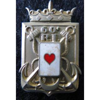 60° RI : 60° régiment d’infanterie de fabrication Arthus Bertrand Paris G. 1369 en émail