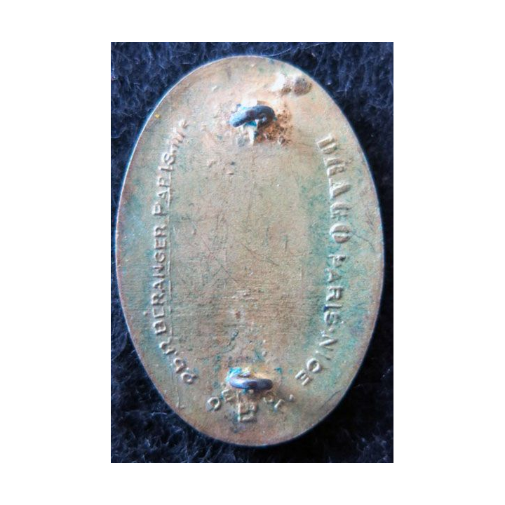 60° RI : insigne du 60° régiment d'infanterie Drago Beranger déposé de 1932 ancre dorée en émail