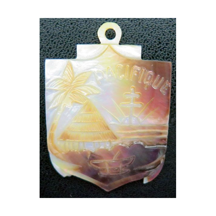 RIMAP : insigne du régiment d'infanterie de marine du Pacifique en nacre