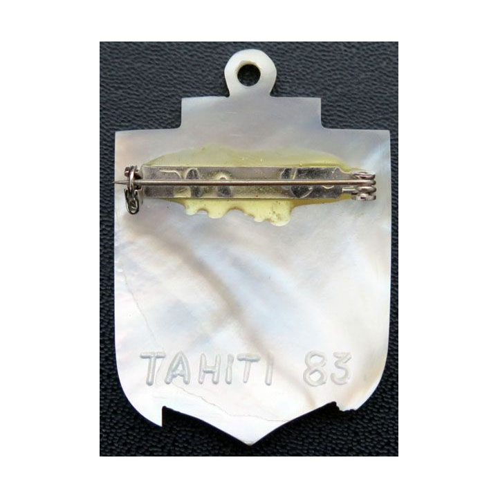 RIMAP : insigne du régiment d'infanterie de marine du Pacifique en nacre