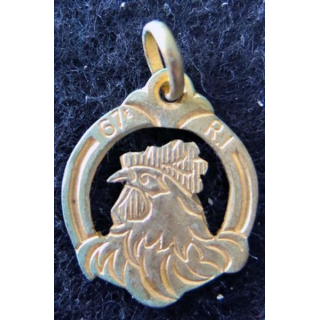 67° RI : médaille ajourée du 67° régiment d'infanterie avec bélière 24 mm