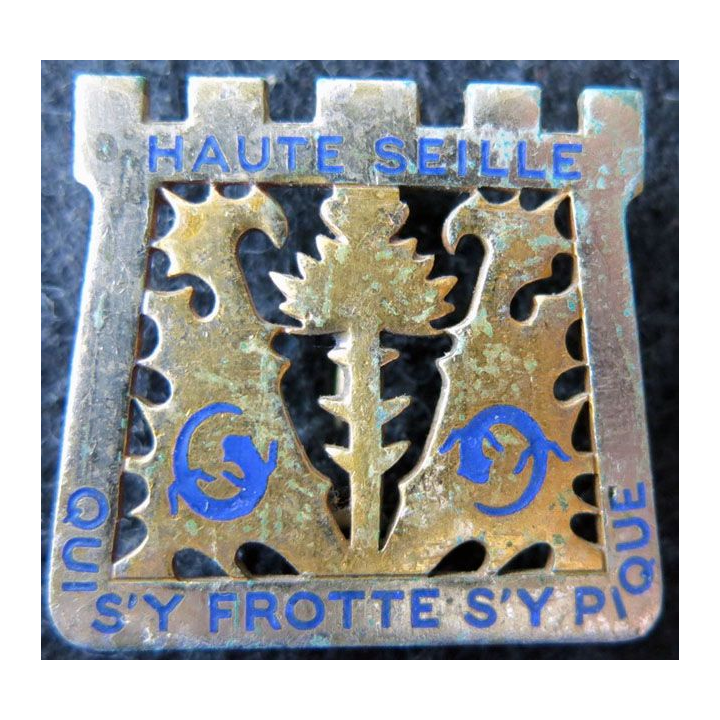 69° RIF : Insigne métallique du 69° régiment d'infanterie de forteresse Arthus Bertrand Paris Déposé