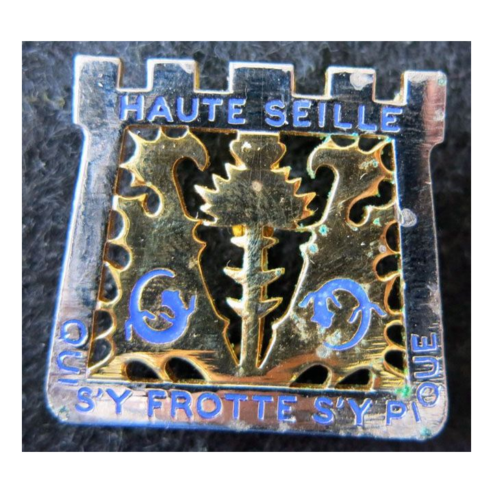 69° RIF : Insigne métallique du 69° régiment d'infanterie de forteresse Arthus Bertrand Paris émail