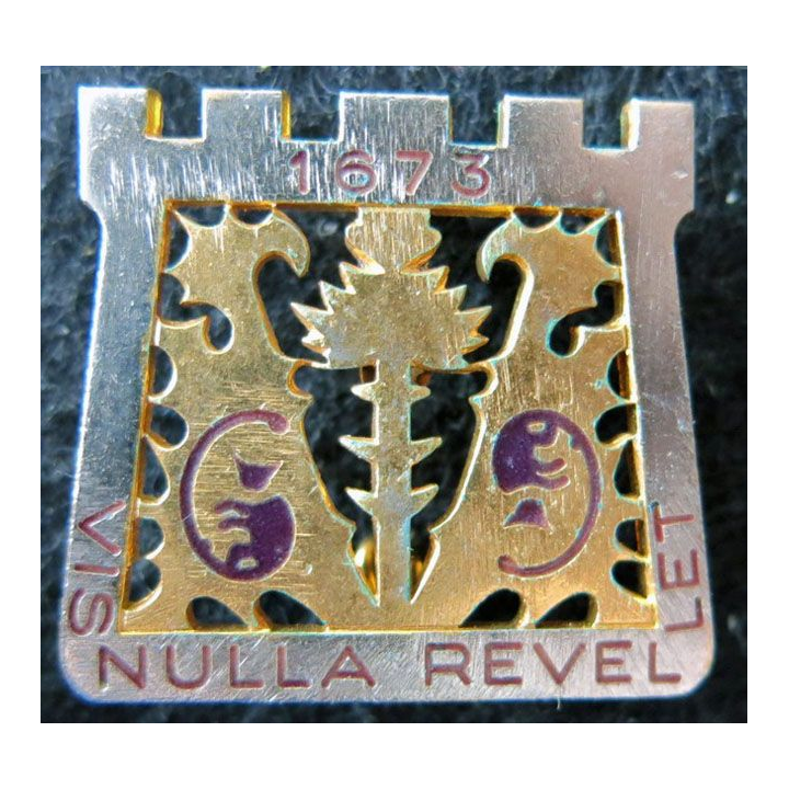69° RID : Insigne métallique du 69° régiment d'infanterie divisionnaire Arthus Bertrand Paris G. 2879 émail