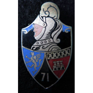 71° RI : 71° régiment d’infanterie de fabrication A. Rateau Bijoutier en émail