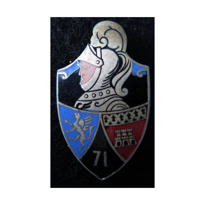 71° RI : 71° régiment d’infanterie de fabrication A. Rateau Bijoutier en émail