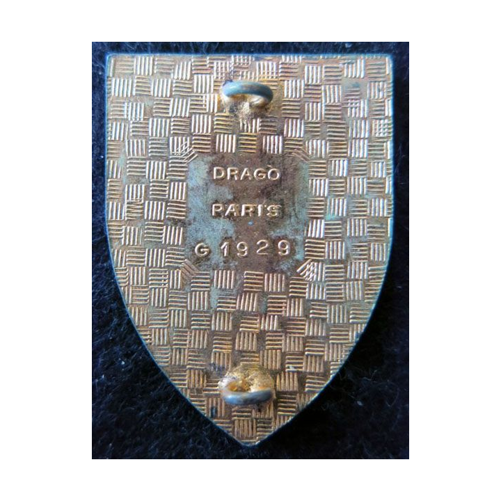 76° RI : Insigne métallique du 76° bataillon d'infanterie subdivisionnaire Drago Paris G. 1929  sans LH en émail