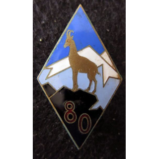 80° RIA : 80° régiment d'infanterie Alpine fabrication ABPD éclat d'émail