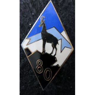 80° RIA : 80° régiment d'infanterie Alpine fabrication ABP (retirage) en émail