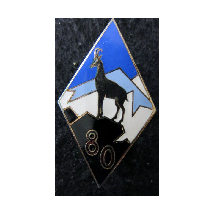 80° RIA : 80° régiment d'infanterie Alpine fabrication ABP (retirage) en émail