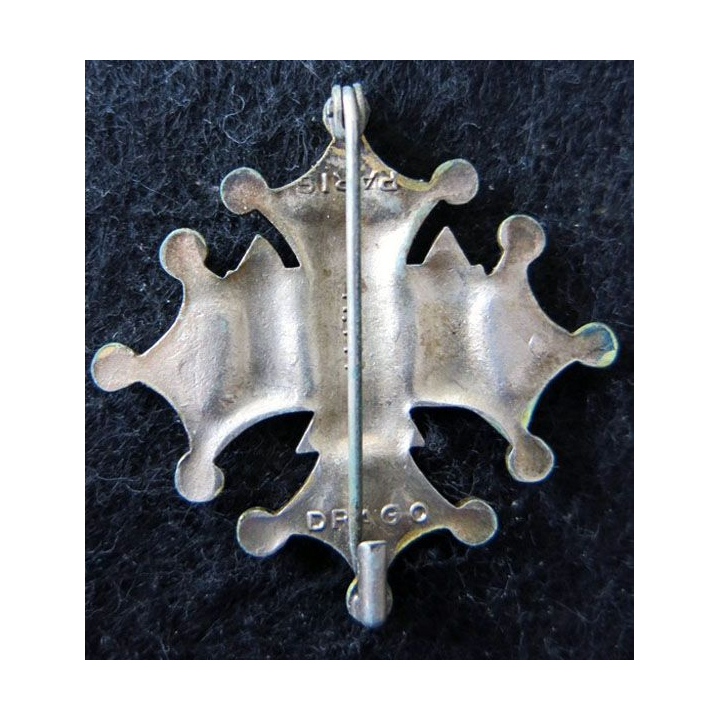 81° RI : Insigne métallique du 81° régiment d'infanterie de fabrication Drago Paris H. 111 en émail