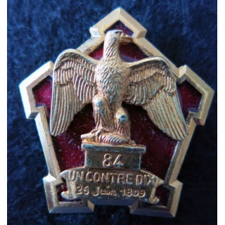 84° RID : 84° régiment d'infanterie divisionnaire LR Paris G. 2421 fond rouge