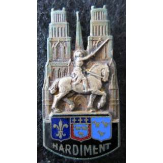 85° RI : Insigne métallique du 85° régiment d'infanterie Drago Beranger Déposé en émail marquage en bas