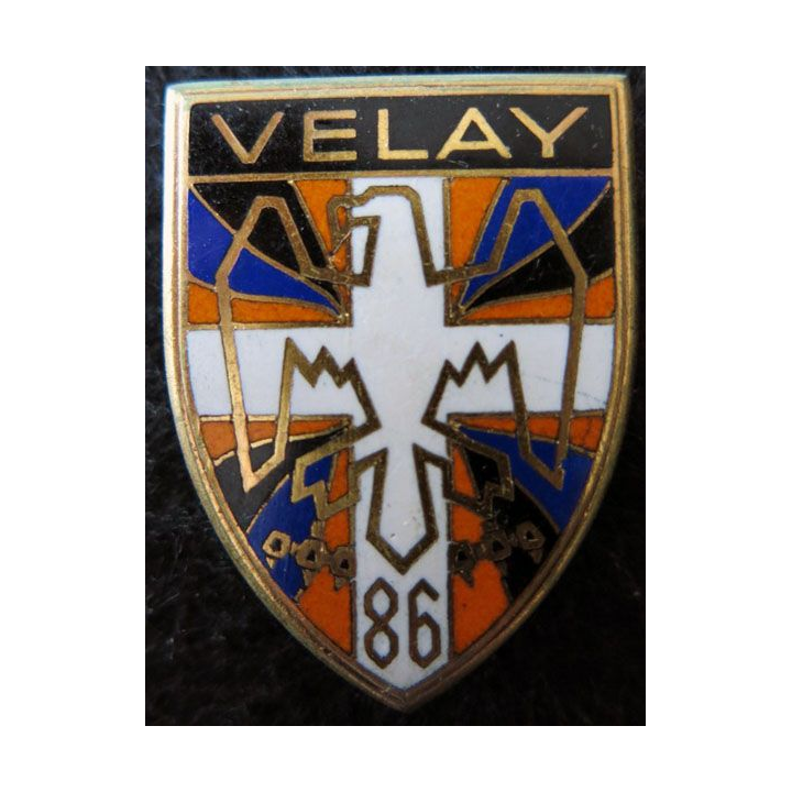 86° RI : Insigne métallique du 86° régiment d'infanterie subdivisionnaire Drago Paris G. 1966  en émail