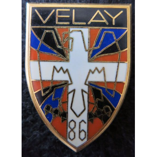 86° RI : Insigne métallique du 86° régiment d'infanterie subdivisionnaire Balme Saumur G. 1966 Prestige