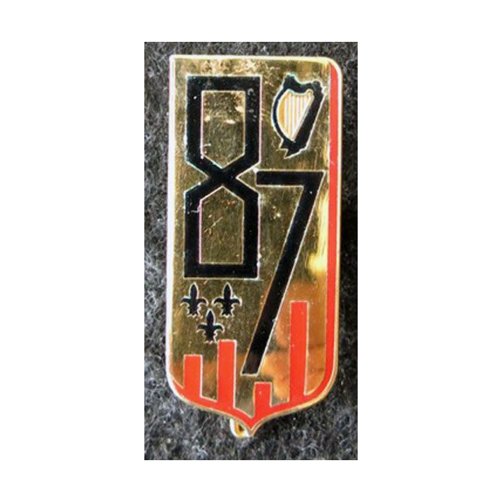 87° RI CA : Insigne métallique du 87° régiment d'infanterie corps d'armée Arthus Bertrand G. 2520