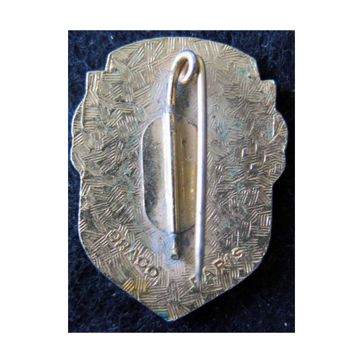 90° RI : insigne métallique du 90° régiment d'infanterie de fabrication Drago Paris en émail
