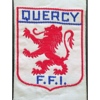 Insigne tissu FFI QUERCY Fond Blanc tissé 