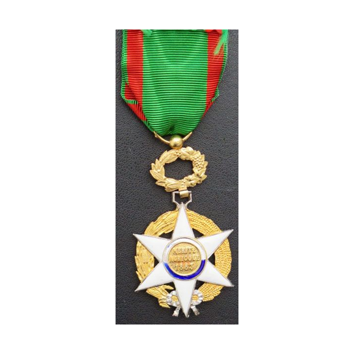 FRANCE : médaille Officier du mérite agricole 1883 en vermeil