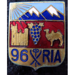 96° RIA : 96° régiment d'infanterie Alpine fabrication Arthus Bertrand poinçon en émail