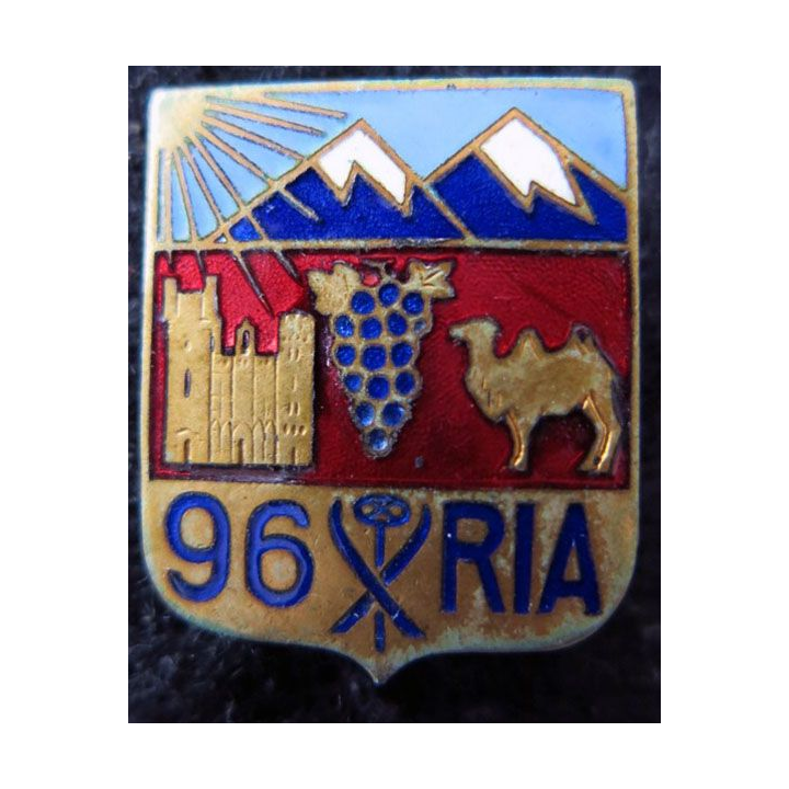 96° RIA : 96° régiment d'infanterie Alpine fabrication Arthus Bertrand poinçon en émail