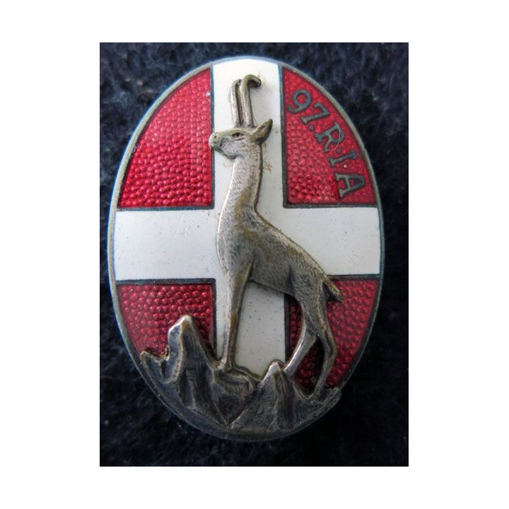 97° RIA : 97° régiment d'infanterie Alpine fabrication Augis Lyon en émail