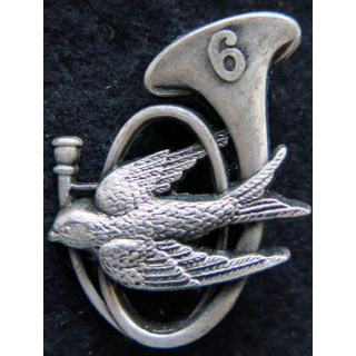 6° BCA : insigne métallique du 6° bataillon de chasseurs alpins de fabrication Drago Noisiel