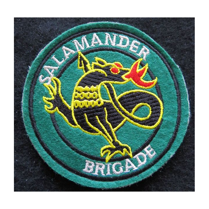SALAMANDER BRIGADE : Insigne tissu de la Salamander Brigade 83 mm
