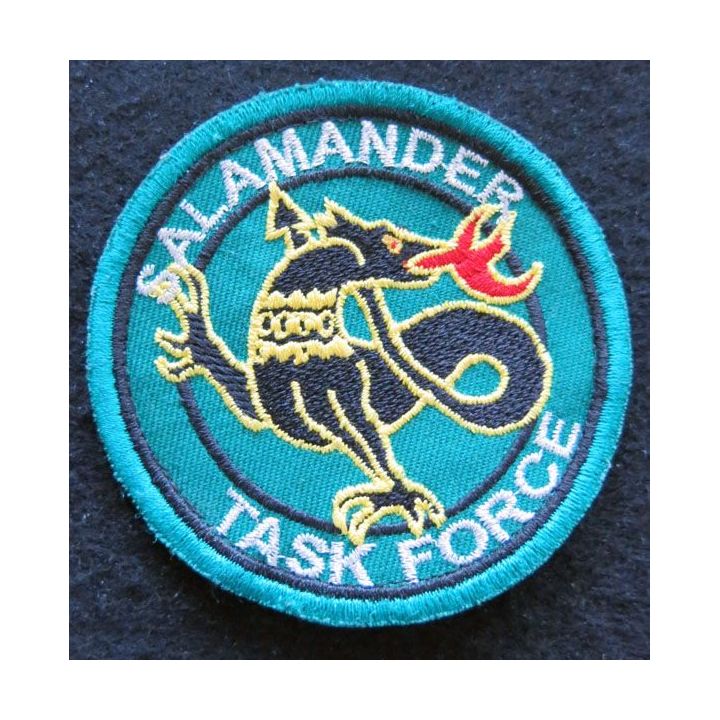 SALAMANDER TASK FORCE : Insigne tissu de la Salamander Task Force 78 mm