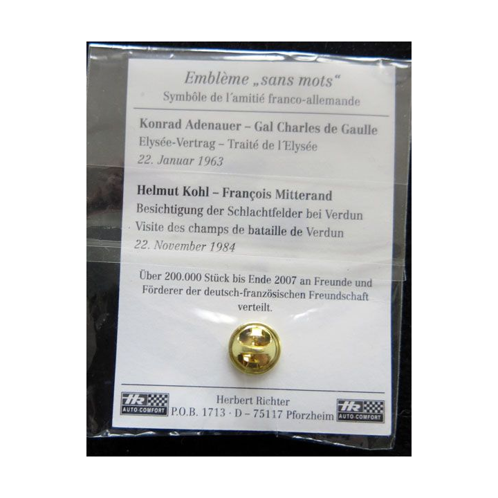 FRANCE : pin's de l'amitié franco-allemande commémoration de 2007