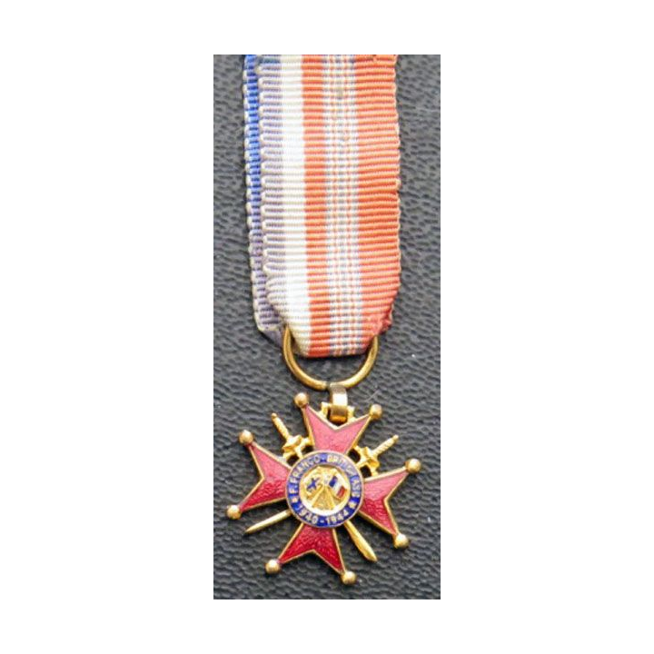 France : médaille miniature de l'amitié franco britannique