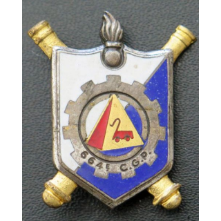  664° compagnie gestion de parc Drago G. 1523 roue dentée écu pyramide