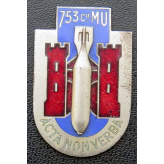 753° compagnie de munitions Drago G. 1056 dos guilloché argenté tour