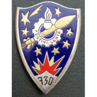 730° compagnie de munitions Drago G. 1864 émail roue dentée grenade