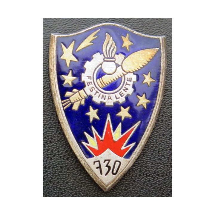 730° compagnie de munitions Drago G. 1864 émail roue dentée grenade