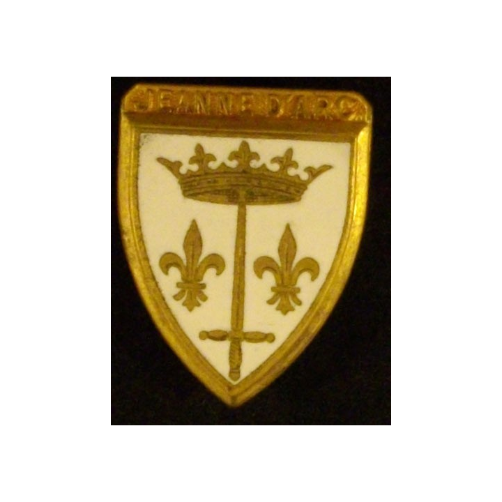  Insigne métallique du croiseur Jeanne d'Arc de fabrication Courtois