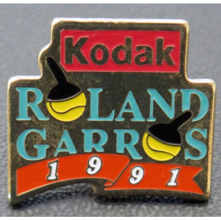 PIN'S : Kodak Roland Garros 1991 de hauteur 2,3 cm