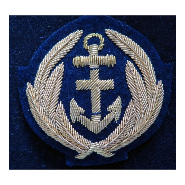 MARINE : insigne d'aumonier catholique de casquette de la marine 