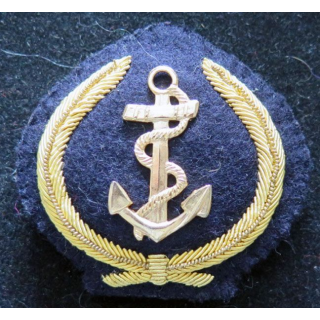insigne de casquette de la marine (officier marinier) en cannetille