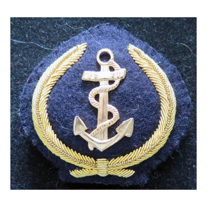 insigne de casquette de la marine (officier marinier) en cannetille