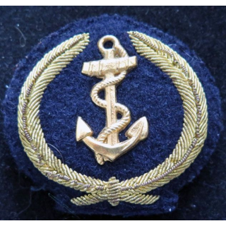 insigne de casquette de la marine (officier marinier) en cannetille