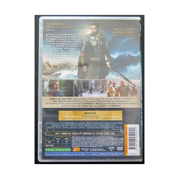 DVD EXODUS Gods and Kings film à grand spectacle