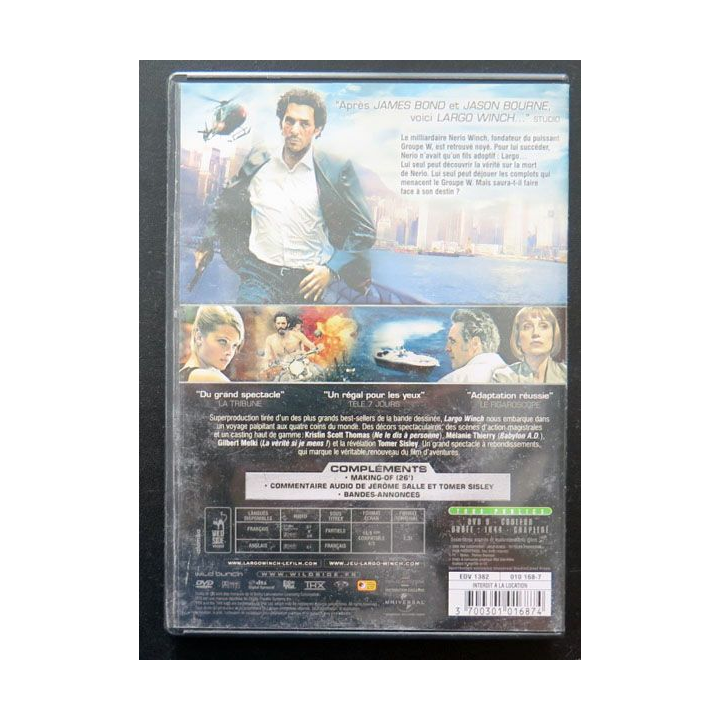 DVD LARGO WINCH  l'Aventure a un nouveau visage